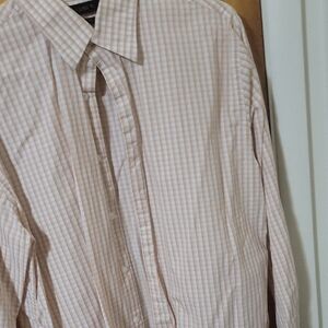 Axist Men's Light Pink Plaid Button Down Shirt